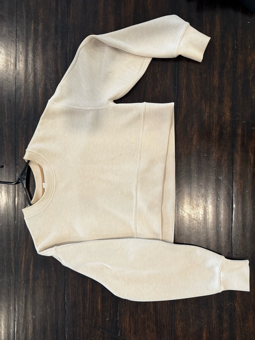 lululemon athletica Cream Crewneck Cropped Sweatshirt